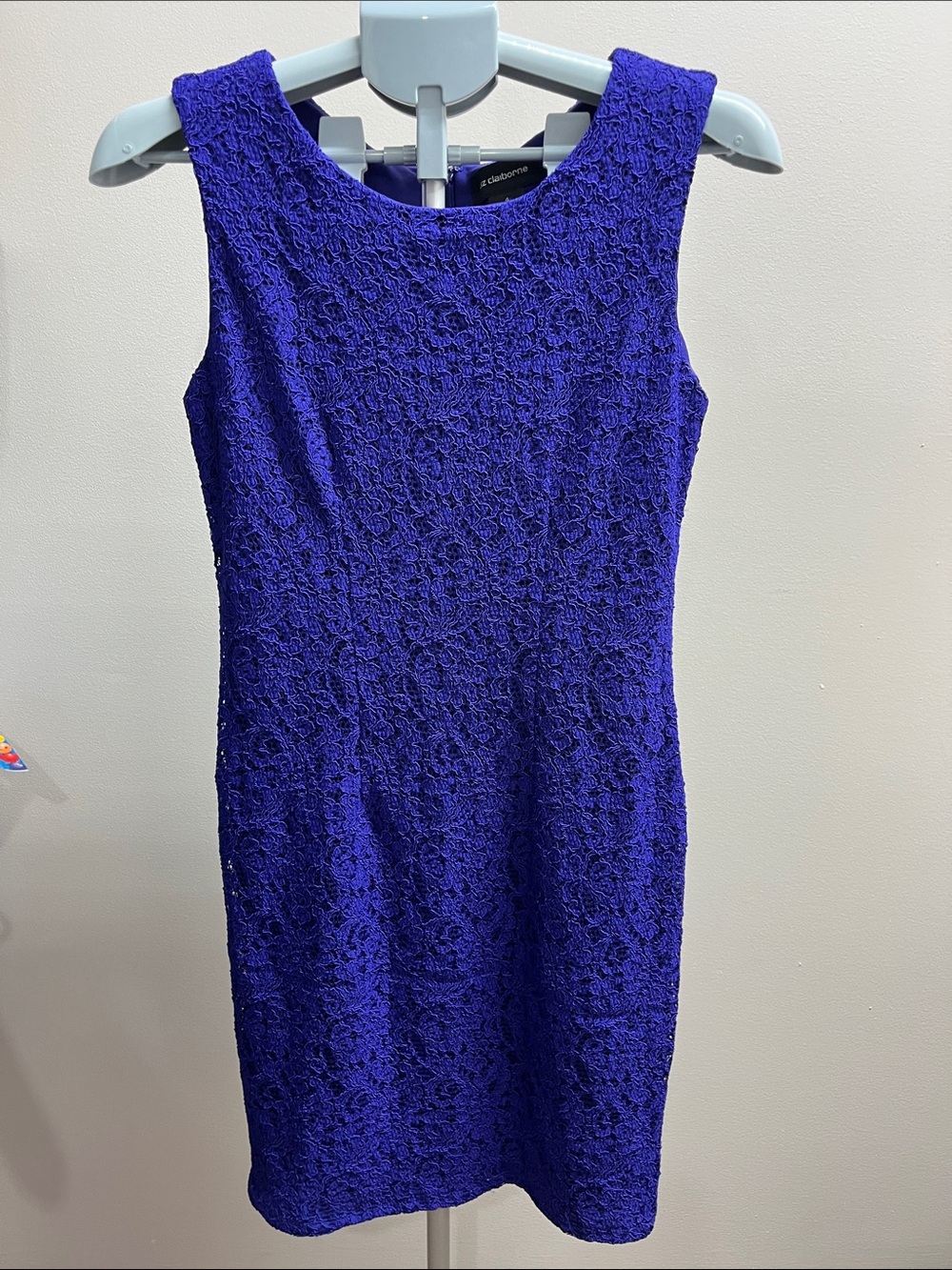 Liz Claiborne Royal Blue Lace Midi Dress